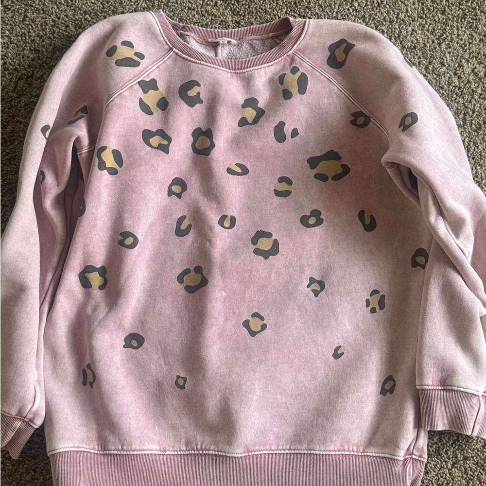 Pink Leopard Print Sweatshirt